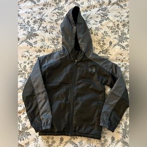 Under Armour Black/Gray Fleece lined Jacket Excellent Condition Size 7